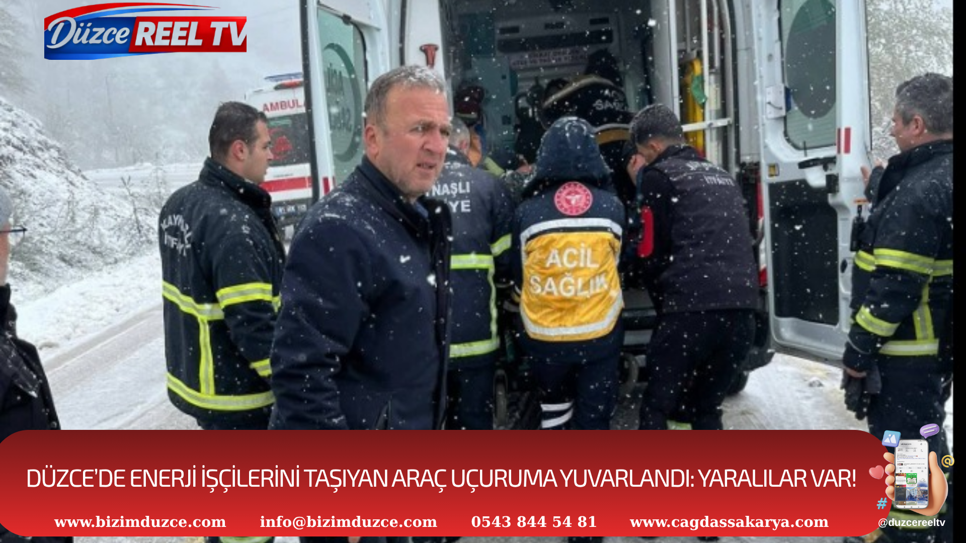 Düzce’de Sedaş İşçilerini Taşıyan Araç Uçuruma Yuvarlandı: