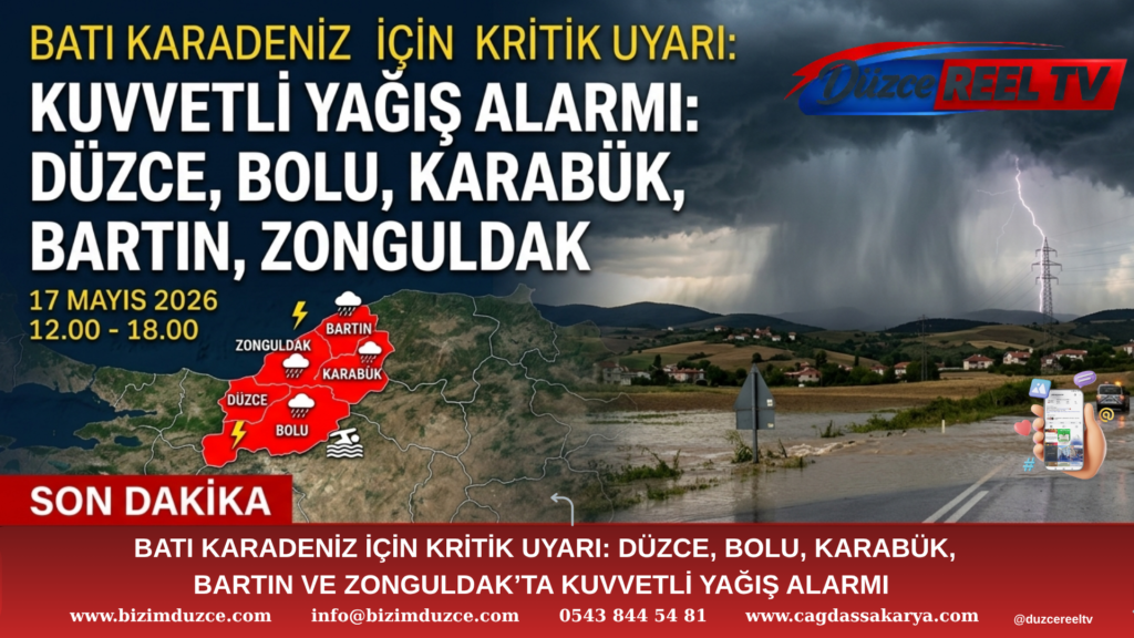 Batı Karadeniz İçin Kritik Uyarı: