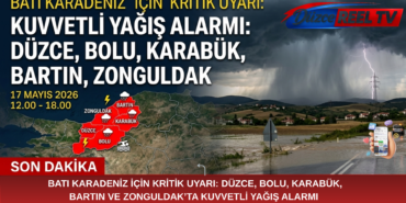 Batı Karadeniz İçin Kritik Uyarı: