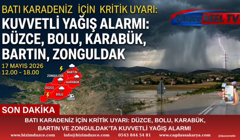 Batı Karadeniz İçin Kritik Uyarı: