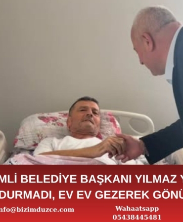 BAŞKAN YILMAZ YILDIZ BAYRAMDA DA DURMADI: EV EV GEZEREK GÖNÜLLERİ FETHETTİ!