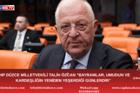 CHP DÜZCE MİLLETVEKİLİ TALİH ÖZSOY’DAN KURBAN BAYRAMI MESAJI: