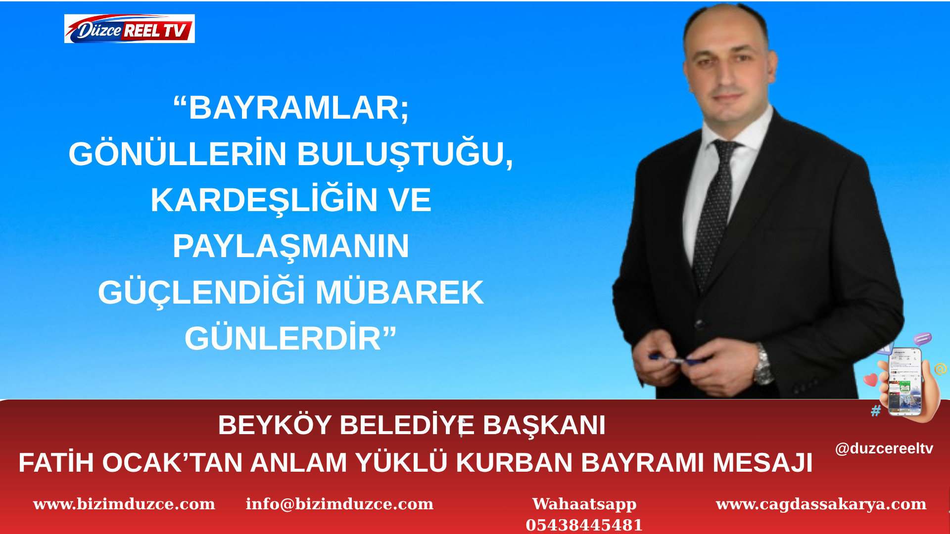 BEYKÖY BELEDİYE BAŞKANI FATİH OCAK’TAN ANLAM YÜKLÜ KURBAN BAYRAMI MESAJI