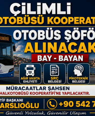 Çilimli'de Halk Otobüslerine Şoför Alınacak;