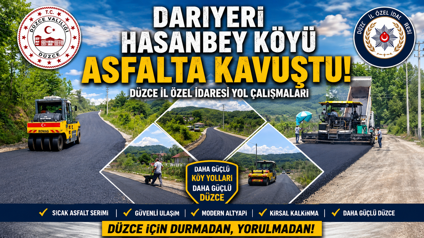 Darıyeri Hasanbey Köyü Asfalta Kavuştu!