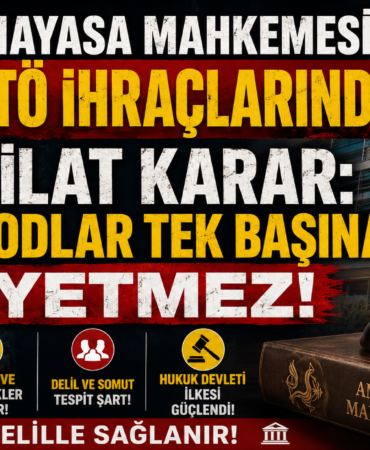 Anayasa Mahkemesi’nden Kritik FETÖ Kararı: