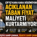 Ergül ''Çiftçi Kara Kara Düşünüyor: Açıklanan Taban Fiyat Maliyeti Kurtarmıyor''!