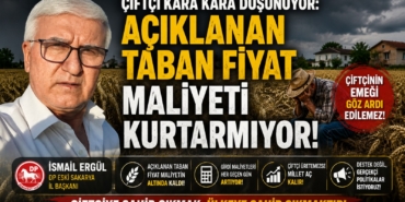 Ergül ''Çiftçi Kara Kara Düşünüyor: Açıklanan Taban Fiyat Maliyeti Kurtarmıyor''!