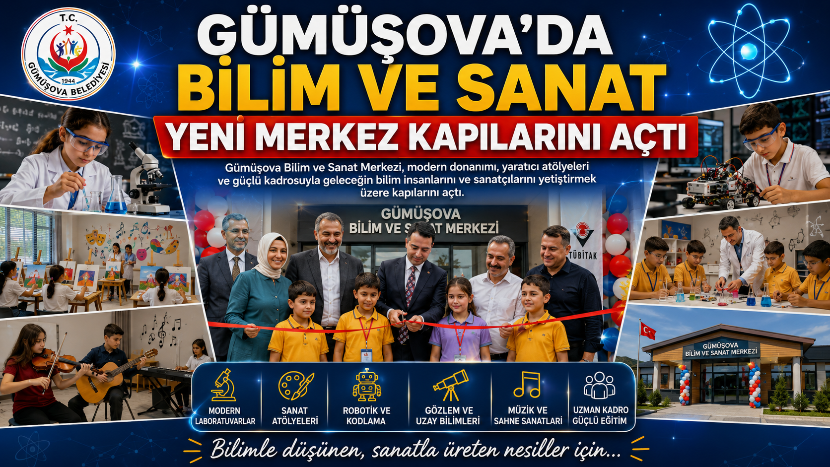 Gümüşova'da Bilim ve Sanat Yeni Merkez Kapılarını Açtı