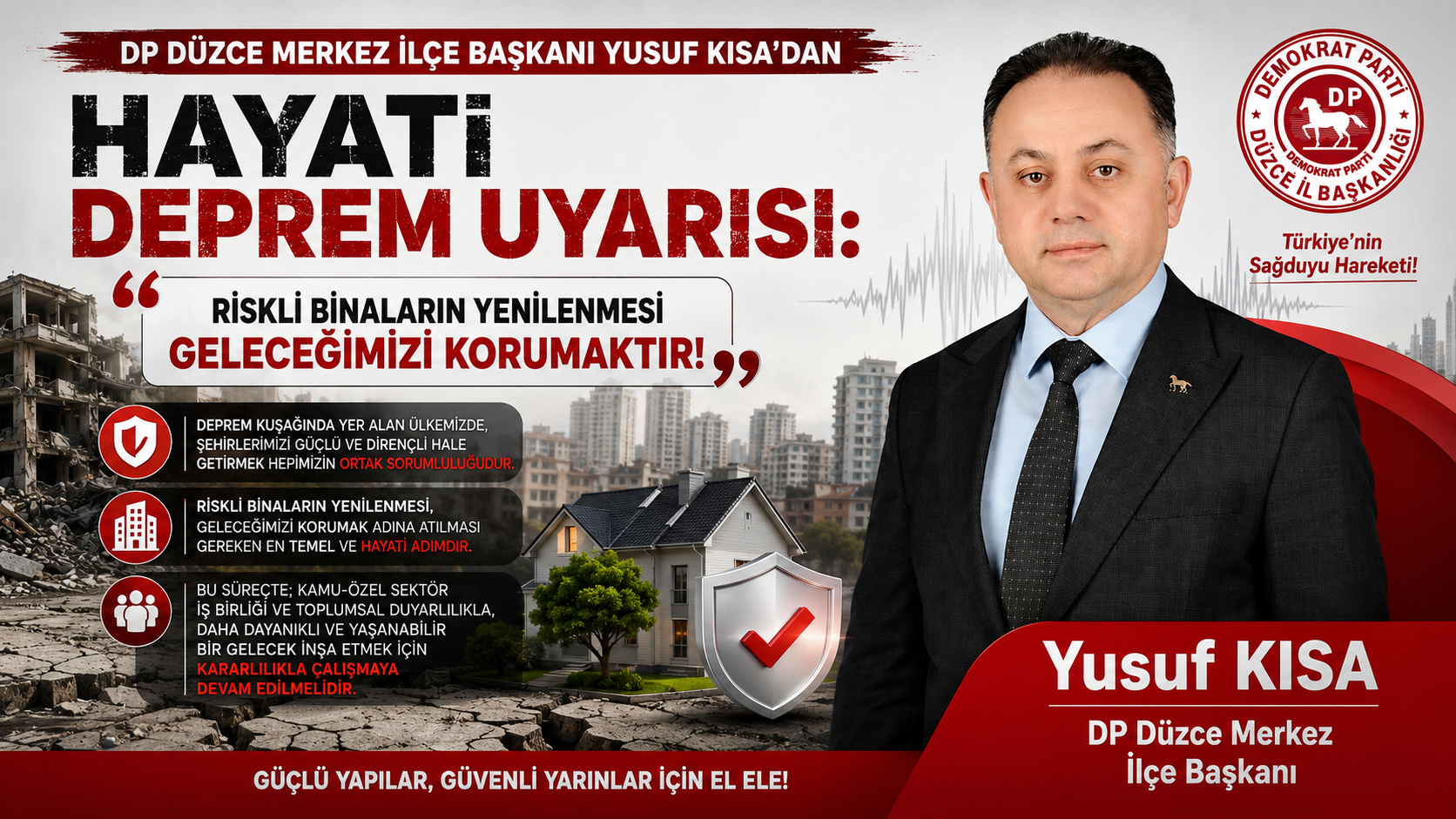 Başkan Yusuf Kısa’dan Hayati Deprem Uyarısı: