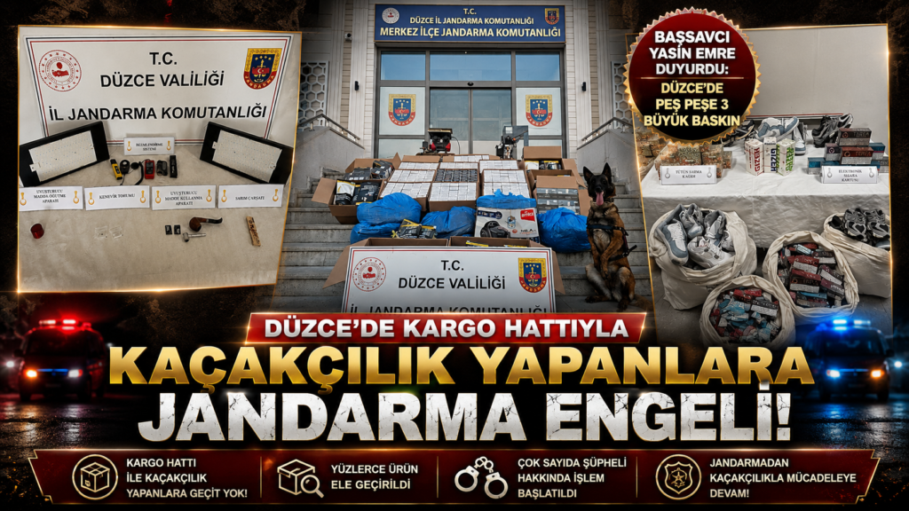 Düzce’de Kargo Hattıyla Kaçakçılık Yapanlara Jandarma'dan Operasyon