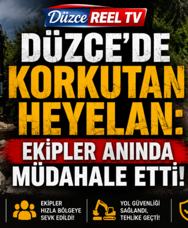 DÜZCE'DE KORKUTAN HEYELAN: EKİPLER ANINDA MÜDAHALE ETTİ!