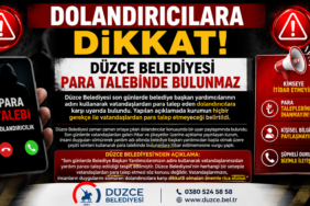 Düzce Belediyesi'nden Uyarı: