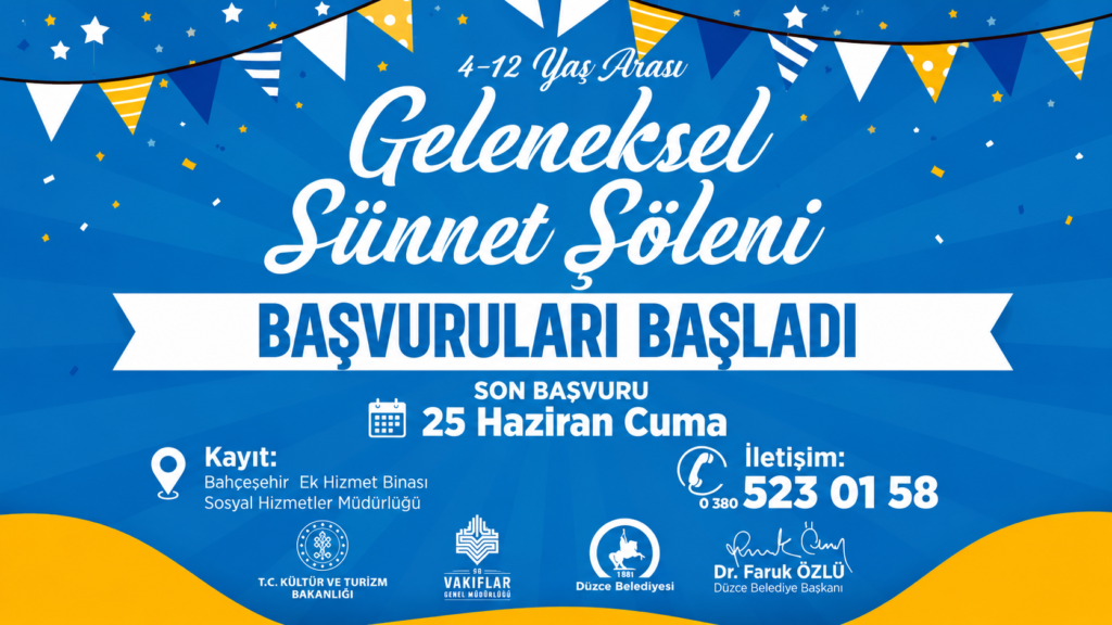 DÜZCE'DE TOPLU SÜNNET  BAŞVURULAR BAŞLADI