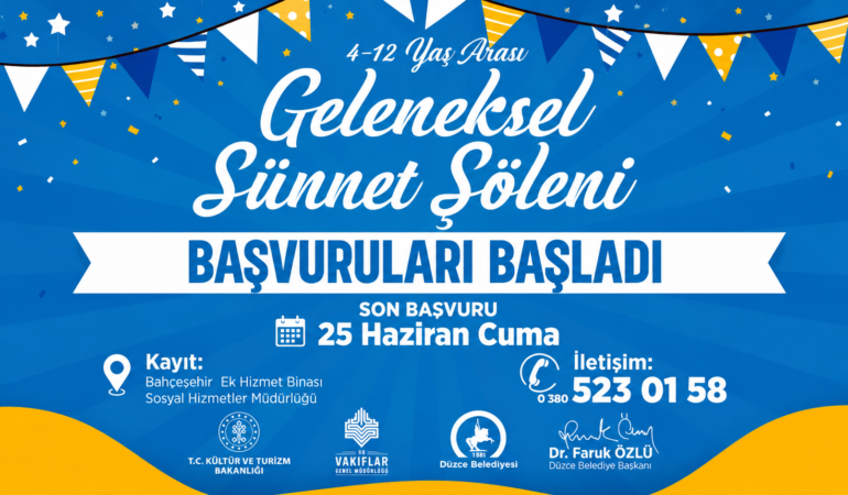 DÜZCE'DE TOPLU SÜNNET  BAŞVURULAR BAŞLADI