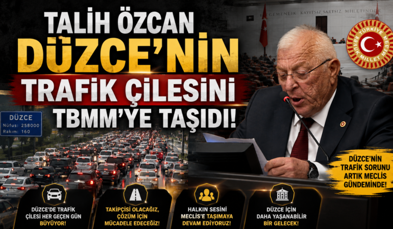 Talih Özcan Düzce’nin Trafik Çilesini TBMM’ye Taşıdı