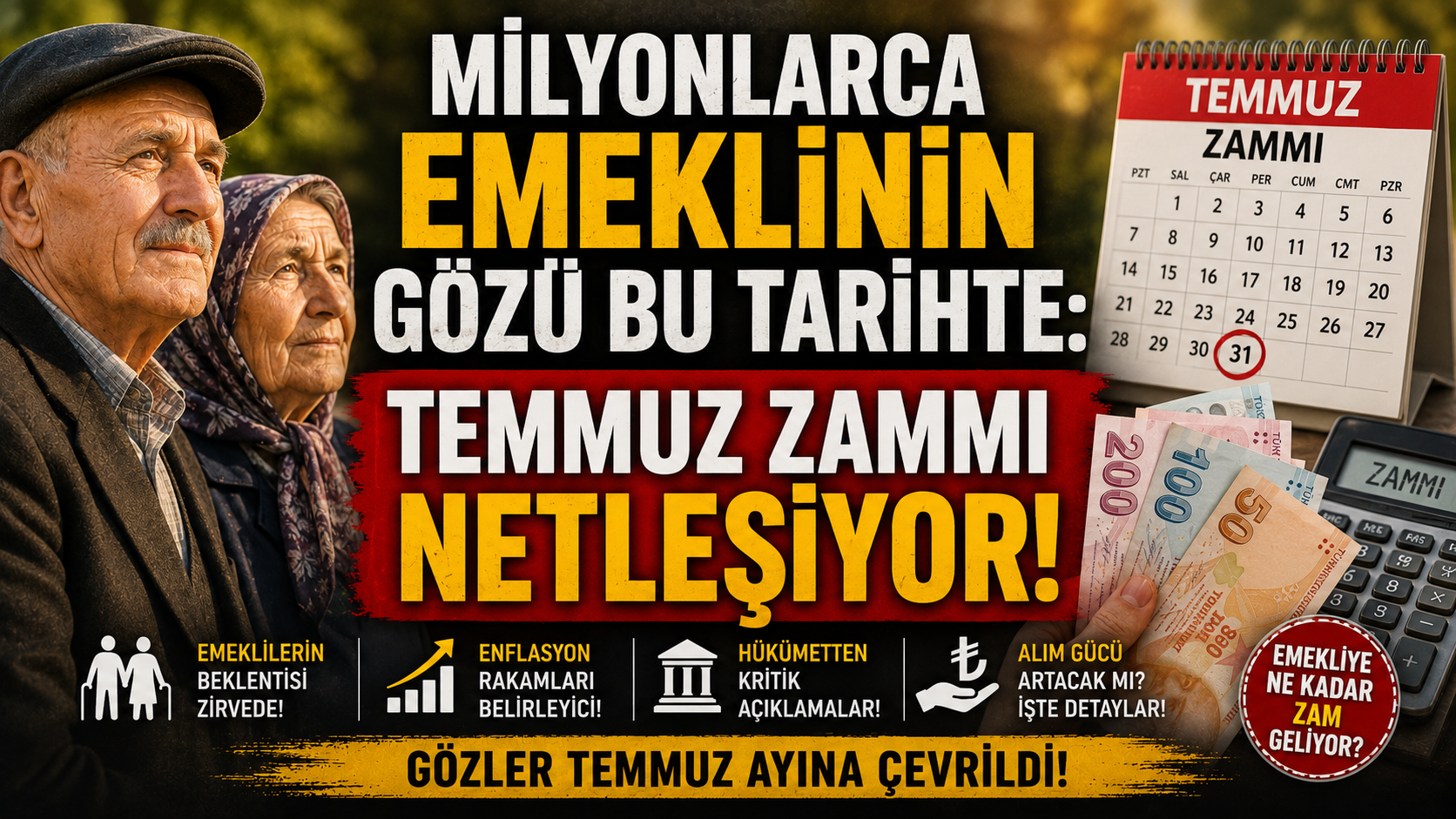 MİLYONLARCA EMEKLİNİN GÖZÜ BU TARİHTE: