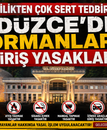 Düzce'de Fındıklıkta Ateş Yakmak Yasaklandı!