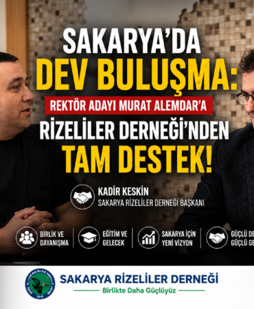  Rektör Adayı Murat Alemdar’a Rizeliler Derneği’n Ziyaret!