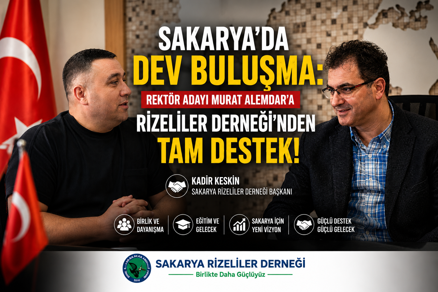  Rektör Adayı Murat Alemdar’a Rizeliler Derneği’n Ziyaret!