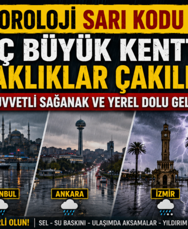 Meteoroloji Üç Büyük Kentte Sarı Kodu Verdi: 