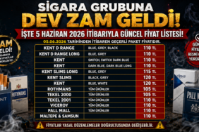 Sigaraya Haziran Zammı Yağdı: Paket Fiyatları 120 TL’yi Buldu!