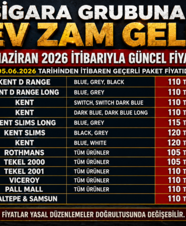 Sigaraya Haziran Zammı Yağdı: Paket Fiyatları 120 TL’yi Buldu!