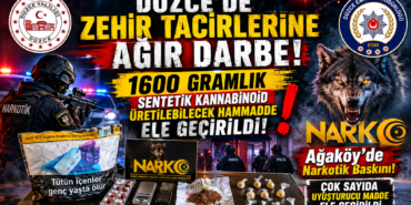 Düzce'de Narkotik Operasyonu: Bir Şüpheli Tutuklandı