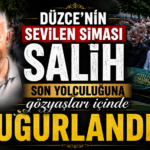DÜZCE’NİN SEVİLEN SİMASI SALİH SON YOLCULUĞUNA UĞURLANDI