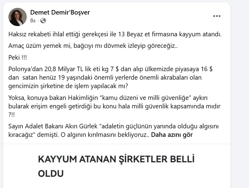 İYİ PARTİ'DEN ET İTHALATI İDDİALARINA SERT TEPKİ!