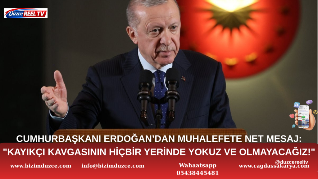Cumhurbaşkanı Erdoğan'dan Muhalefete Net Tepki: 