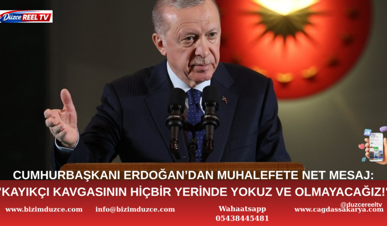 Cumhurbaşkanı Erdoğan'dan Muhalefete Net Tepki: "Hiçbir Yerinde Yokuz!"