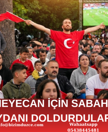 MİLLİ HEYECAN İÇİN SABAH 6'DA MEYDANI DOLDURDULAR!