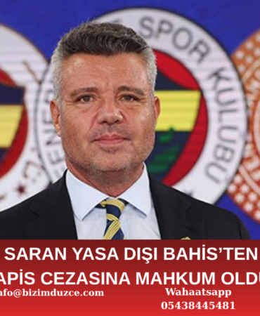 SADETTİN SARAN’A YASA DIŞI BAHİS CEZASI!