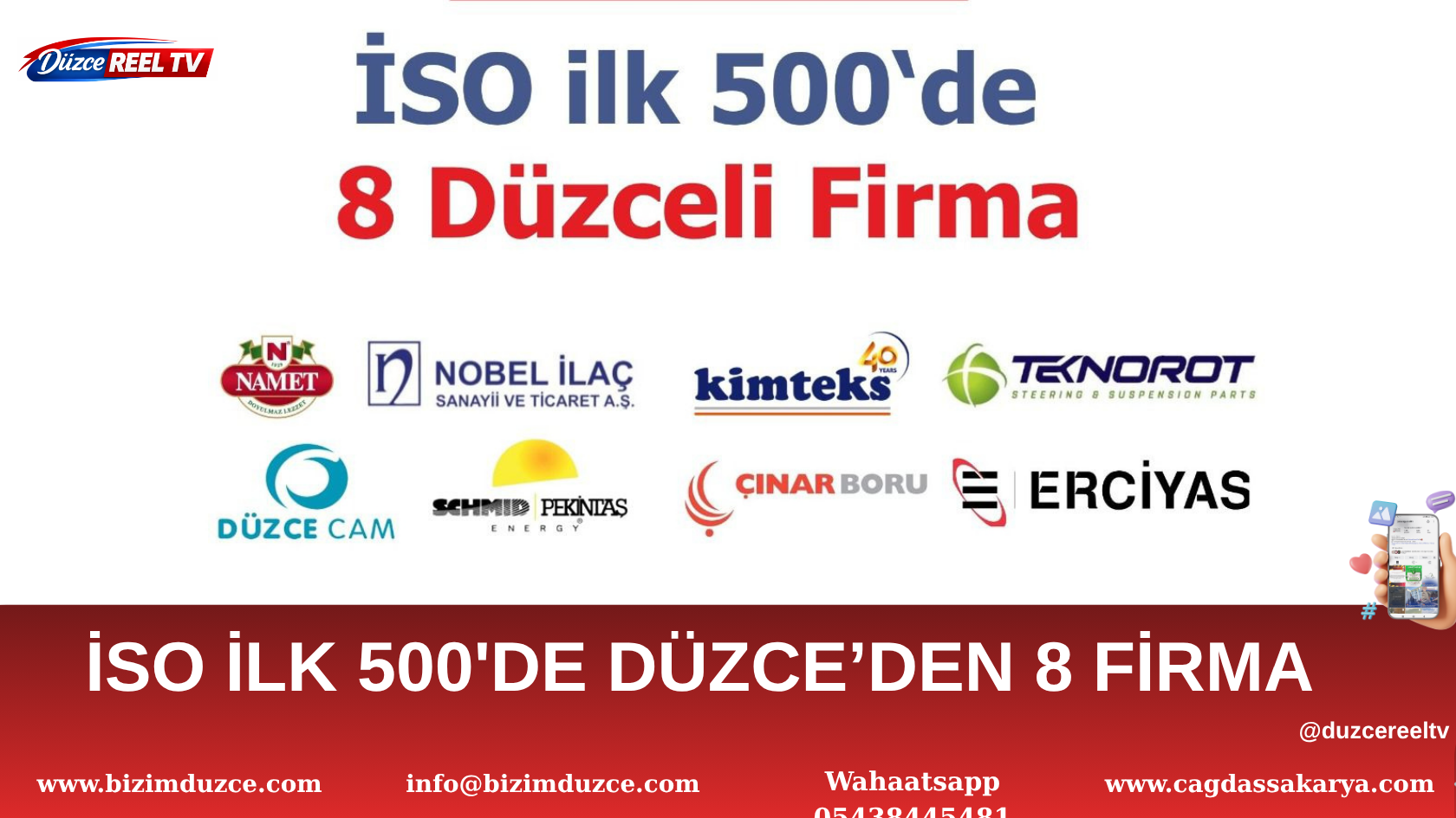 İSO İlk 500 Listesinde Düzce'den Devler Arenasında 8 Firma Yer Aldı