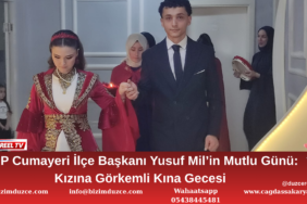 CHP Cumayeri İlçe Başkanı Yusuf Mil Kızını Evlendirdi: