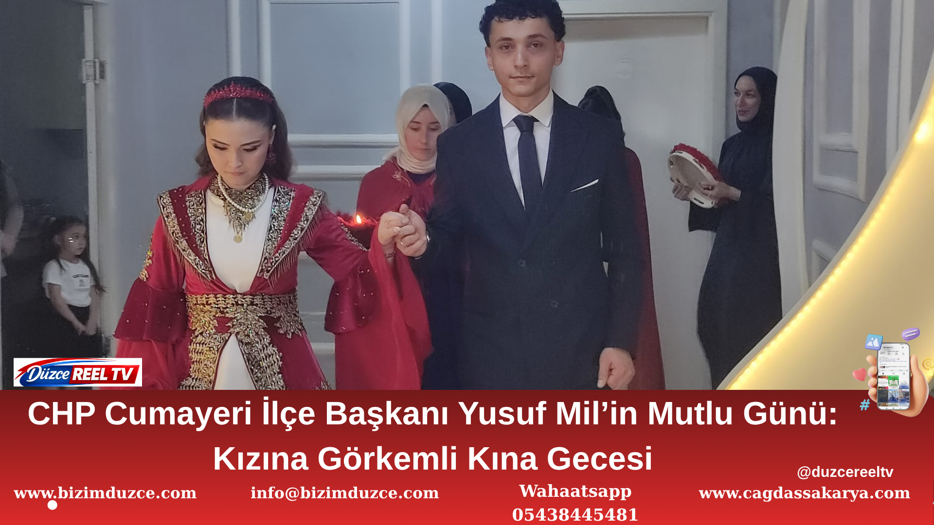 CHP Cumayeri İlçe Başkanı Yusuf Mil Kızını Evlendirdi: