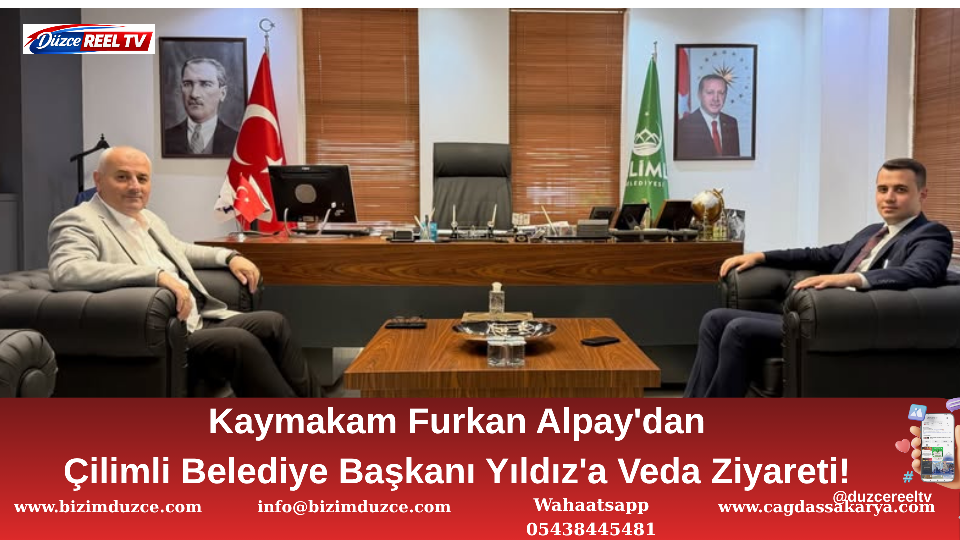 Kaymakam Furkan Alpay'dan Çilimli Belediye Başkanı Yıldız'a Veda Ziyareti!