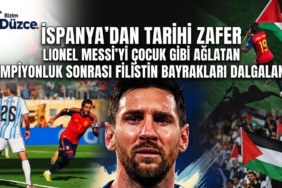Lionel Messi’yi Ağlatan Şampiyonluk Sonrası Filistin Bayrakları Dalgalandı