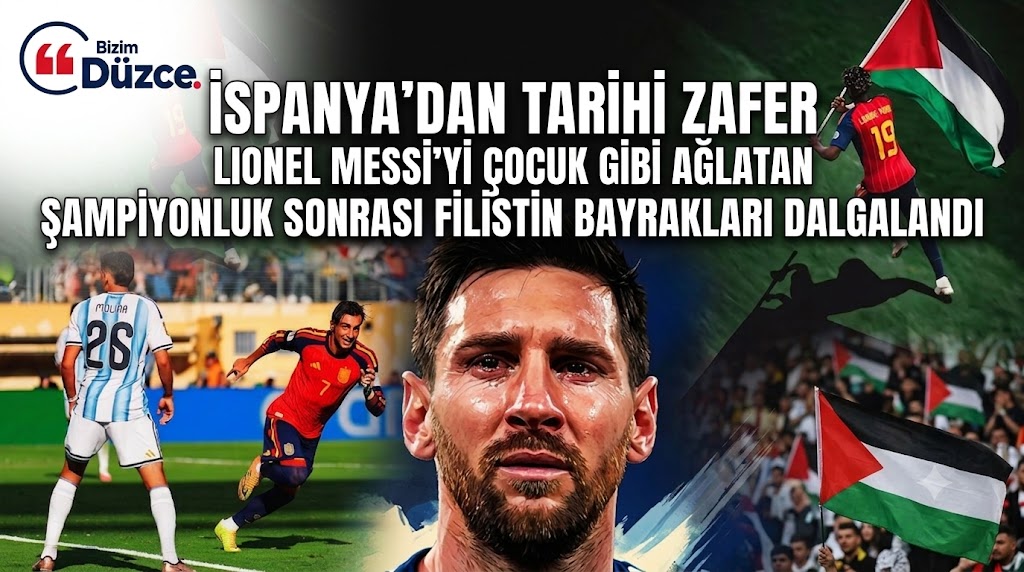Lionel Messi’yi Ağlatan Şampiyonluk Sonrası Filistin Bayrakları Dalgalandı