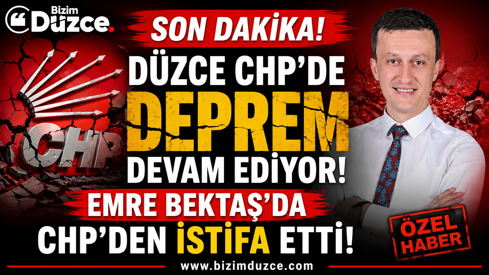 CHP Düzce Örgütünde Kopuş Sürüyor: Emre Bektaş Özgür Özel'in Yanında CHP Düzce Örgütünde Kopuş Sürüyor: Emre Bektaş Özgür Özel'in Yanında