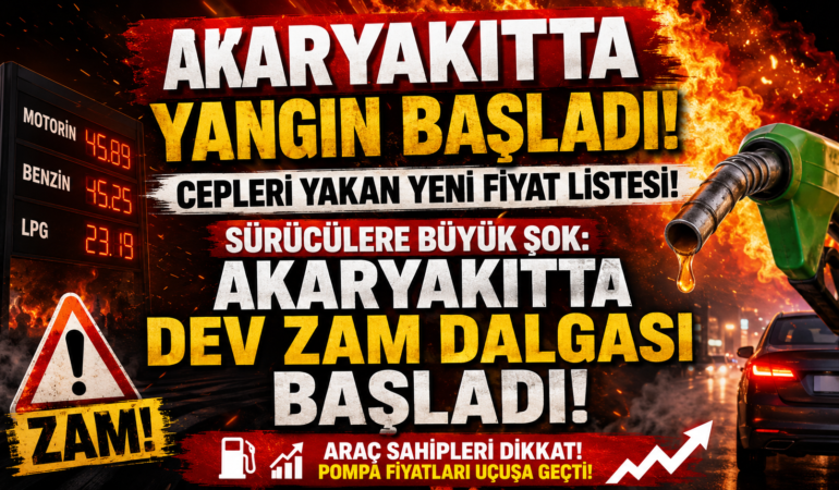 Akaryakıt Fiyatlarında Rekor Artış