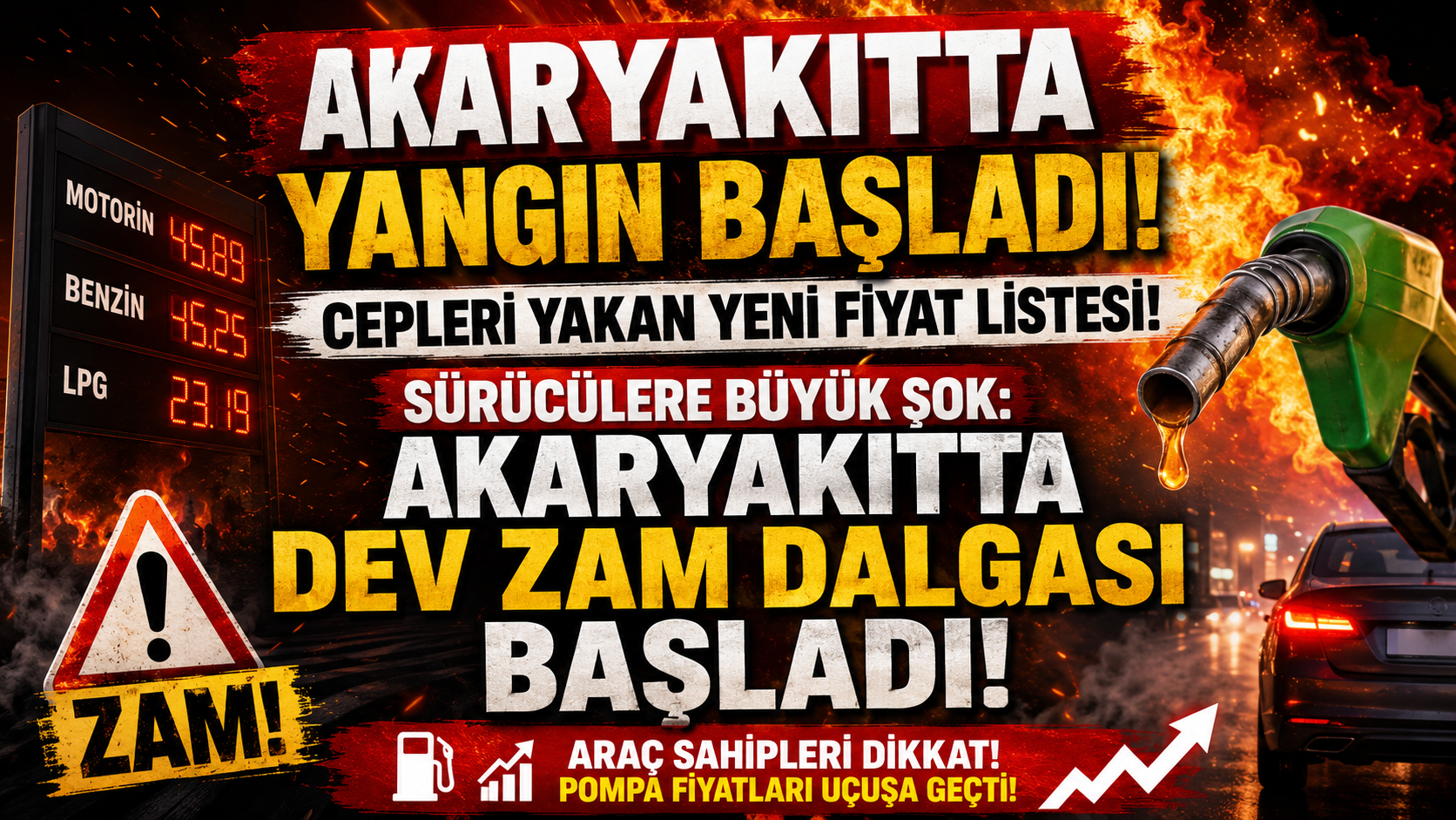 Akaryakıt Fiyatlarında Rekor Artış