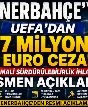 Fenerbahçe'ye UEFA şoku: 7 milyon Euro ceza!