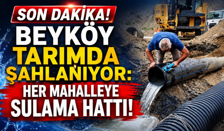 Beyköy Belediyesi'nden Her Mahalleye Sulama Hattı!