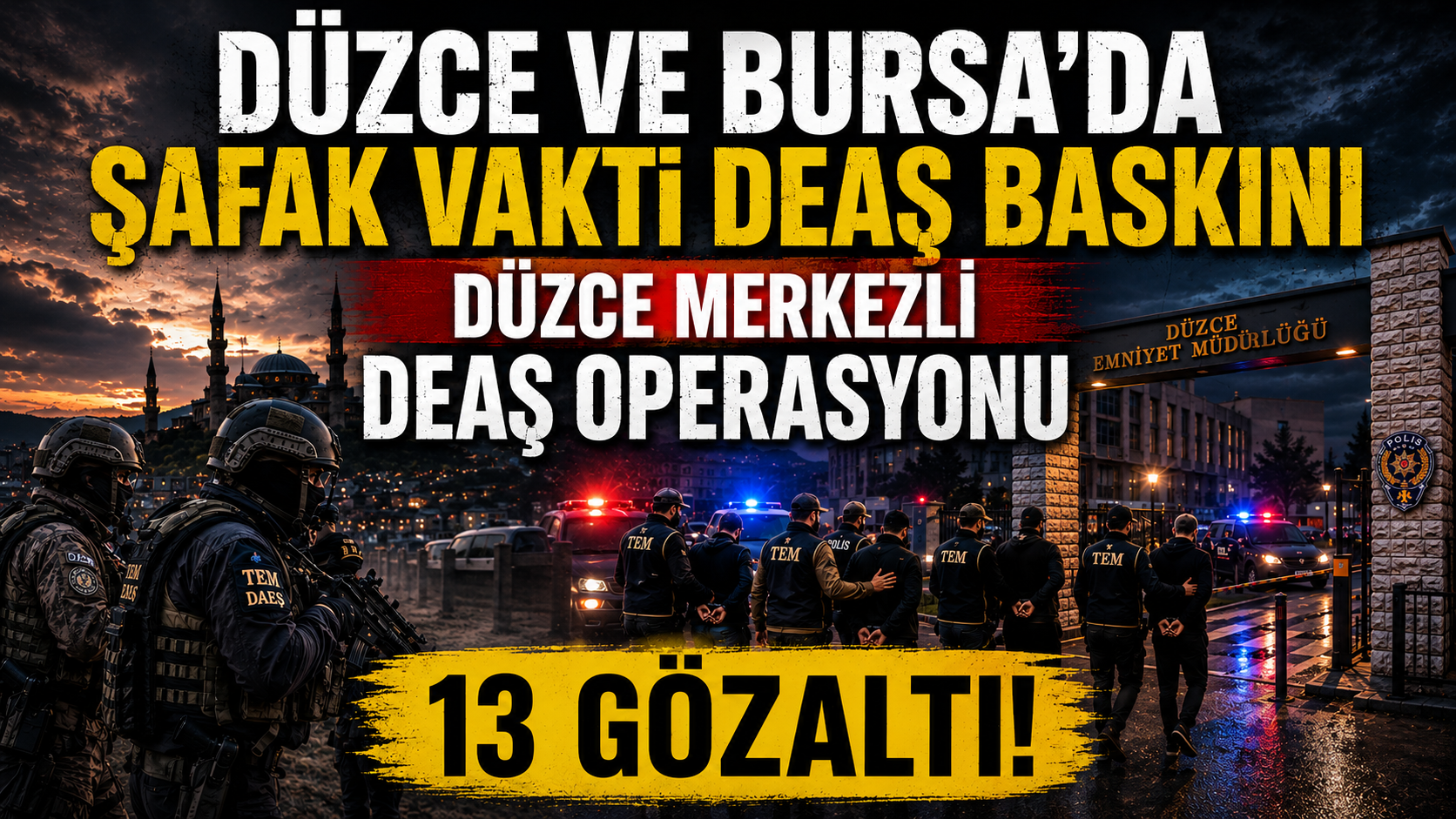 Düzce ve Bursa'da Şafak Vakti DEAŞ Baskını