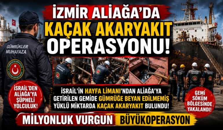 Hayfa'dan Gelen Söküm Gemisinde Tonlarca Kaçak Akaryakıt Ele Geçirildi