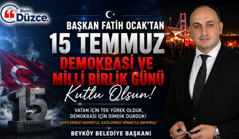 BAŞKAN OCAK'TAN 15 TEMMUZ MESAJI: "İRADE BİZİM, ZAFER BİZİM!"