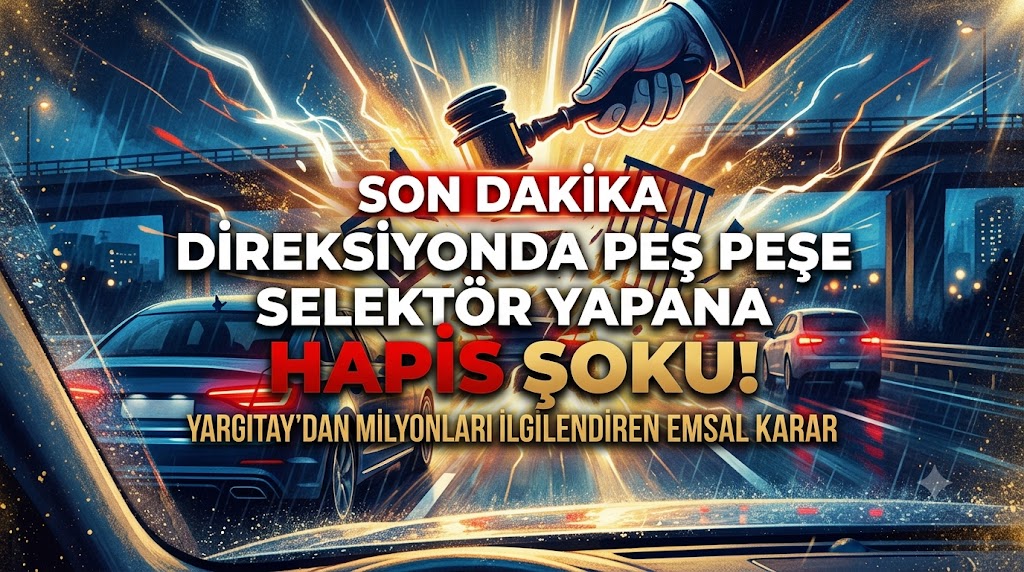 Direksiyonda Peş Peşe Selektör Yapana Hapis Şoku! Direksiyonda Peş Peşe Selektör Yapana Hapis Şoku!