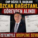 CHP Düzce İl Başkanı Görevden Alındı: Özcan Dağıstanlı İhraç İstemiyle Disiplinde!